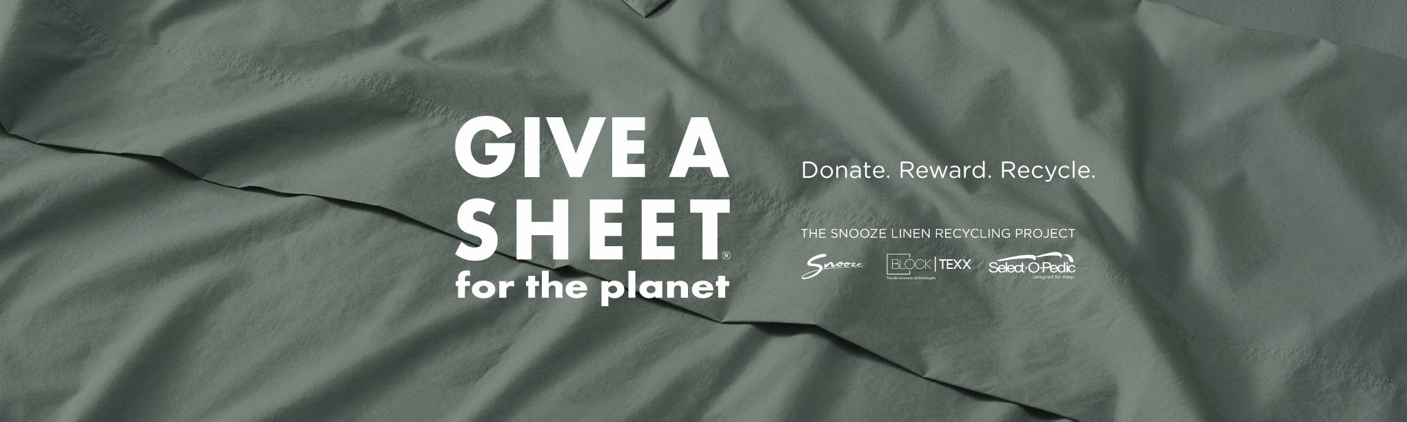 Give A Sheet for the Snooze Linen Recycling Project Snooze